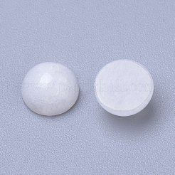 Natürliche weiße Jade Cabochons&nbsp;G-R416-6mm-11