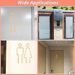 2 panneau public en acrylique pour toilettes&nbsp;AJEW-WH20816-151B-02