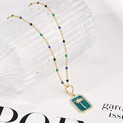 Collane ciondolo in ottone&nbsp;NJEW-R006-01G-02