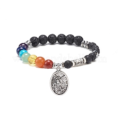 Juego de pulseras elásticas de hematita sintética&nbsp;BJEW-JB08733