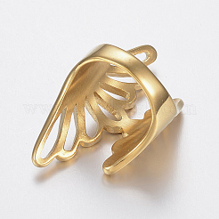 Anillos de dedo con rhinestone de acero inoxidable 304 con revestimiento iónico (IP)&nbsp;RJEW-H125-57G