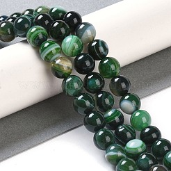 Chapelets de perles en agate à rayures naturelles/agates à bandes&nbsp;G-Z060-A01-B27