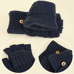 Fingerlose Winterhandschuhe aus Alpakawolle und Elastan&nbsp;AJEW-WH20042-30D