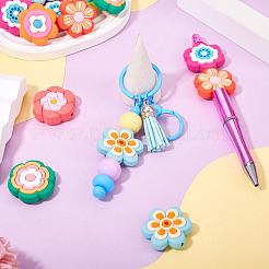 32 Stück 8 Stile Blumen-PVC-Perlen&nbsp;KY-TA0001-49