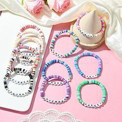 12 Monat Stretch-Armband-Sets aus Polymer-Ton und Acrylperlen für Damen&nbsp;BJEW-SW00142