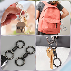 12 pz. 3 colori nordico retrò in lega di zinco con doppia chiusura ad anello a molla&nbsp;FIND-SC0012-87B