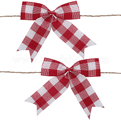 Lazo de poliéster navideño para decorar cajas de regalo&nbsp;AJEW-WH20033-136B