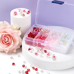 560 Stück 8 Stil transparent gespritzt & galvanisiert transparente Glasperlen&nbsp;GLAA-LS0001-07