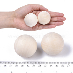 Boule ronde en bois naturel&nbsp;WOOD-T014-40mm