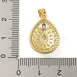Ciondoli in ottone con placcatura a cremagliera con pavé di zirconi&nbsp;KK-U029-28G-04