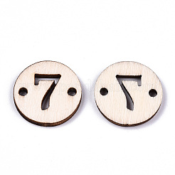 Connecteurs de maillons en bois de peuplier naturel non fini&nbsp;WOOD-S045-138A-7
