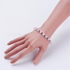 Natürlichen Rosenquarz Stretch-Armbänder&nbsp;BJEW-JB02856-01