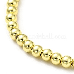 Runde Perlen-Schieberegler-Armbänder aus Messing für Damen&nbsp;BJEW-M232-01G-A