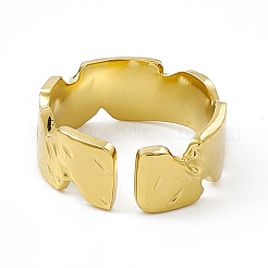 Anillo de acero inoxidable 304 con revestimiento iónico (IP) para mujer&nbsp;RJEW-C060-12G