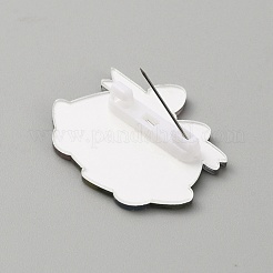 Broche acrylique de noël&nbsp;JEWB-WH0030-12I