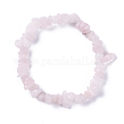 Rosenquarz-Chips dehnen Armbänder&nbsp;X-BJEW-JB01308-01