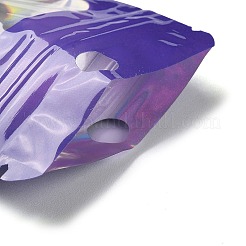 Bolsas de embalaje rectangulares resellables de PVC holográfico con purpurina&nbsp;ABAG-P011-01A-03