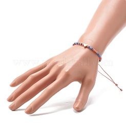 Bracciali di perline intrecciati con fili di nylon regolabili&nbsp;BJEW-JB06455-02