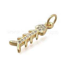 Pendentifs avec zircon cubiques à micro-pavés en laiton&nbsp;KK-D431-006G