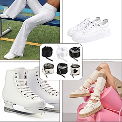 6 Paar Polyester-Schnürsenkel in 6 Stilen&nbsp;AJEW-SP0003-09