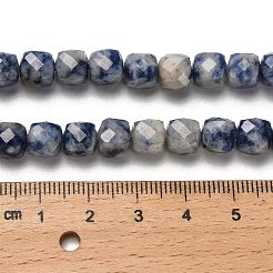 Natürliche blaue Fleck Jaspis Perlen Stränge&nbsp;G-H078-C20-01