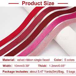 5 sachet de ruban de velours 5 couleurs&nbsp;OCOR-AR0001-54A
