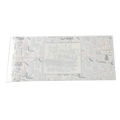 Abziehbilder zum Aufreiben mit transparenter Folie und Tiermotiven für Glasbecher&nbsp;STIC-P009-A04