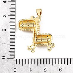 Messing micro pave klare zirkonia anhänger&nbsp;KK-B177-02G
