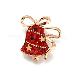 Épingles à revers en alliage de strass de Noël pour vêtements de sac à dos&nbsp;LS-JEWB-C052-01B-KCG