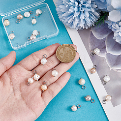 20 stücke natürliche zucht süßwasser perle zwei seiten poliert charms&nbsp;PALLOY-PH01885