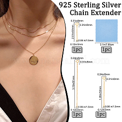 3 pz 3 stile 925 estensori per catena in argento sterling&nbsp;FIND-BBC0001-29G