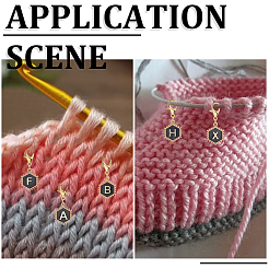 26 Stück Legierungs-Emaille-Anhänger-Maschenmarkierungen mit Verriegelung&nbsp;HJEW-SC00139