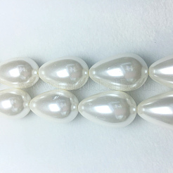 Galvanisieren Sie Muschelperlen-Perlenstränge&nbsp;BSHE-G010-10x13mm-01