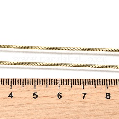 1 mm runde Schlangenkettenhalsketten aus Messing&nbsp;NJEW-M108-35G