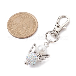 Decorazioni pendenti con strass in argilla polimerica con angelo&nbsp;HJEW-JM01746
