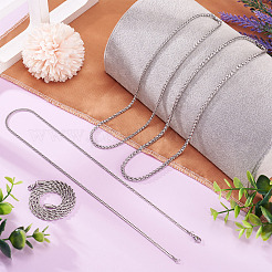 4 stücke 4 arten 304 edelstahl choker halsketten für frauen&nbsp;NJEW-TA0001-21