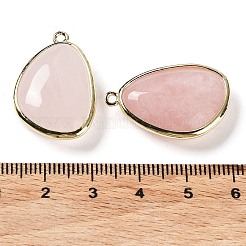 Pendentifs de quartz rose naturel&nbsp;G-G012-06G-06