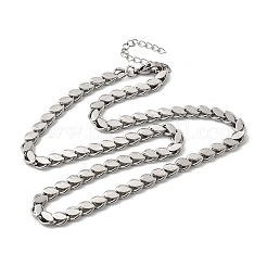 Halsketten aus gedrehtem Pferdeauge-Kettenglied aus 304 Edelstahl für Damen und Herren&nbsp;NJEW-A046-01P