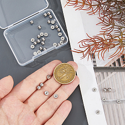 40 pièce 4 styles écrous de boucle d'oreille en acier inoxydable 303&nbsp;STAS-HS0001-58P