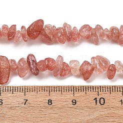 Natürlichen Erdbeere Quarz-Chip Bead Stränge&nbsp;G-M205-56A