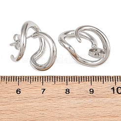 Boucles d'oreilles à clous irrégulières en acier inoxydable 304&nbsp;SA-CBABBA6-02P
