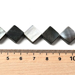 Natur schwarz Lippe Shell Perlen Stränge&nbsp;BSHE-D300-09