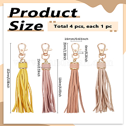 4 pendentif pompon en cuir PU 4 couleurs&nbsp;FIND-LP0007-24A