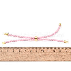 Fabrication de bracelets en cordon de cuir tressé en microfibre ronde ajustable&nbsp;KK-CBAC260-01G-34
