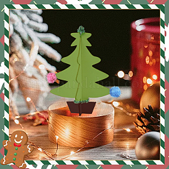 1 Beutel unfertige Weihnachtsbäume aus Holz&nbsp;WOOD-SP0001-73