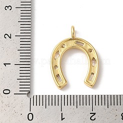 Placage de rack pendentifs en zircone cubique clair en laiton&nbsp;X-KK-Z056-19G