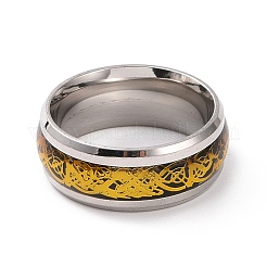 Emaille-Drachen-Flachfingerring&nbsp;RJEW-I089-12GP