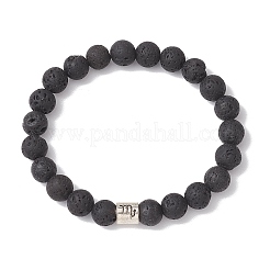 Set di braccialetti con perline costellazioni di roccia lavica naturale rotonda da 12 pz 12 stili da 8 mm&nbsp;BJEW-JB10870