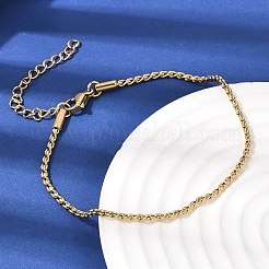 Armbänder aus gedrehten Gliederketten aus Edelstahl 304 für Damen&nbsp;BJEW-K240-09G