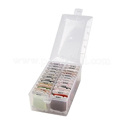 24 Karte 24 Farben 6-lagiges Polyester-Stickgarn&nbsp;OCOR-K006-C04